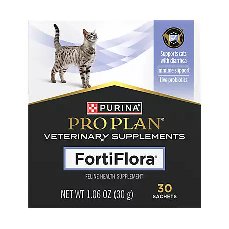 Purina Pro Plan FortiFlora Cat Supplement 30 x 1g – Pack of 12 | Probiotic Powder for Digestive & Immune Health