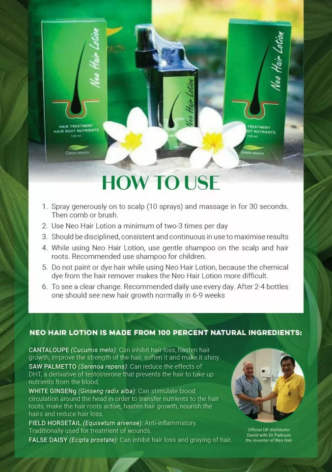 NEO Hair Regrowth Lotion | Hair Loss, Thinning & Baldness Treatment Hair Oil