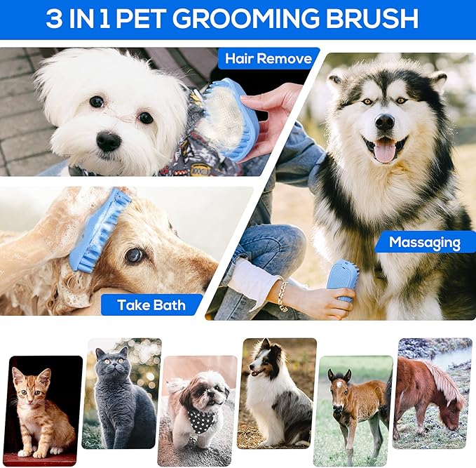 Dog Bath Brush β Pack of 12 | Rubber Silicone Grooming & Shampoo Brush for Pets