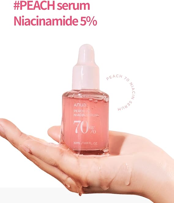 Anua Peach 70 Niacinamide Serum 70% 30ml | Brightening & Hydrating Facial Treatment