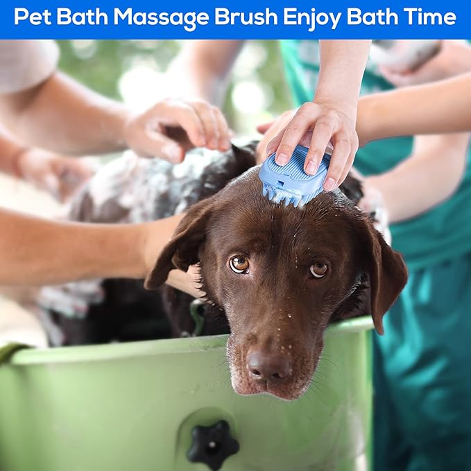 Dog Bath Brush β Pack of 12 | Rubber Silicone Grooming & Shampoo Brush for Pets