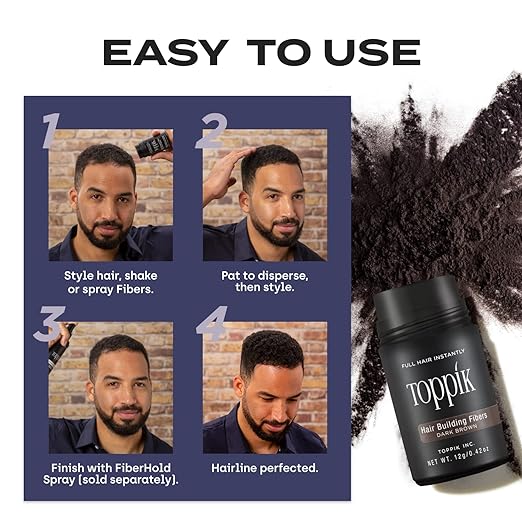 Toppik Hair Building Fibers β Pack of 12 | Instant Hair Thickener for Thinning & Bald Spots