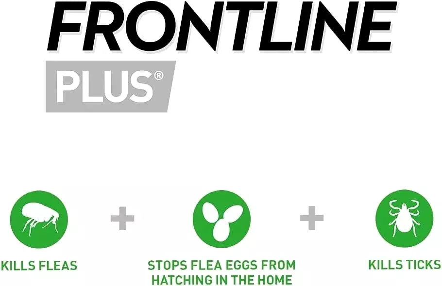 Frontline Plus Flea & Tick Treatment for Medium Dogs (10–20kg) – 6 Pipettes | Vet-Recommended Parasite Protection
