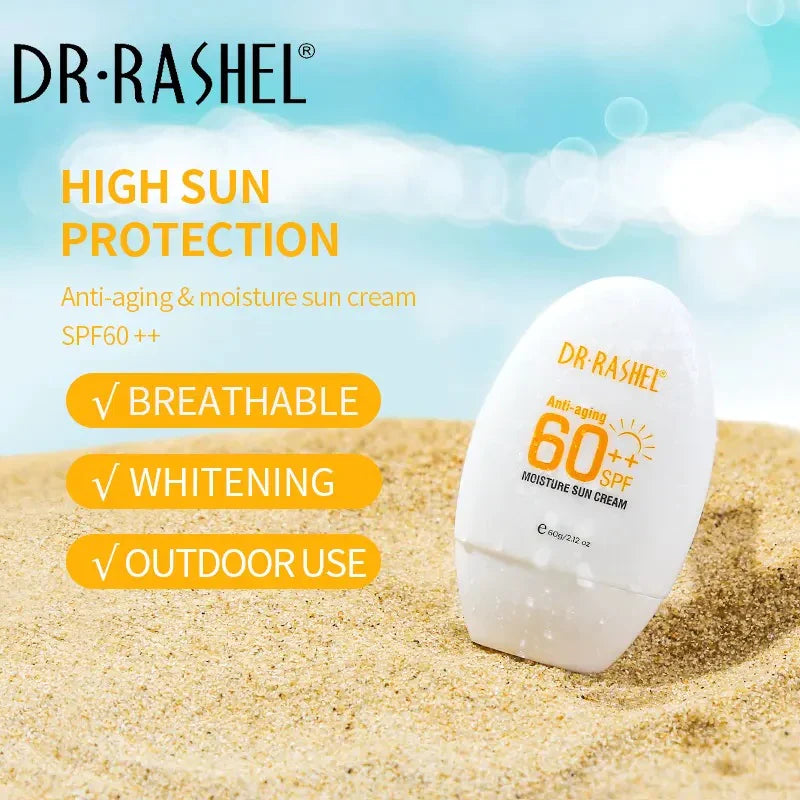 Dr. Rashel Anti-Aging Sun Protection Cream SPF 60++ | Brightening & Moisturizing Sunscreen for Face