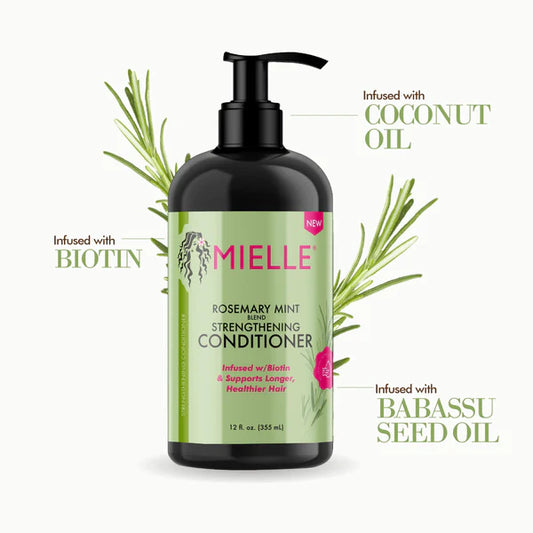 Mielle Organics Rosemary Mint Strengthening Conditioner – Pack of 12 | Nourishing Hair Care for Growth & Strength