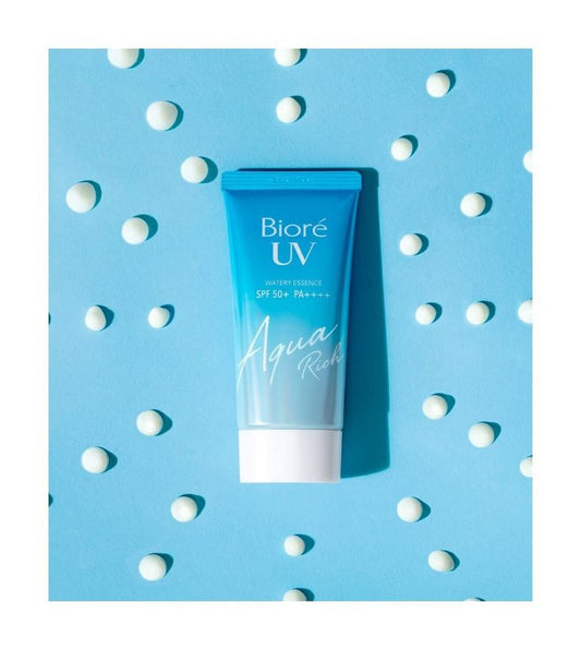 Biore Sarasara UV Aqua Rich Watery Essence Sunscreen SPF50+ PA+++ 50g – Pack of 2 | Lightweight, Hydrating Sun Protection