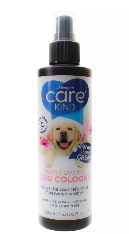 CareKind Dog Grooming Baby Powder Cologne Spray 200ml | Deodorant & Coat Care for Dogs