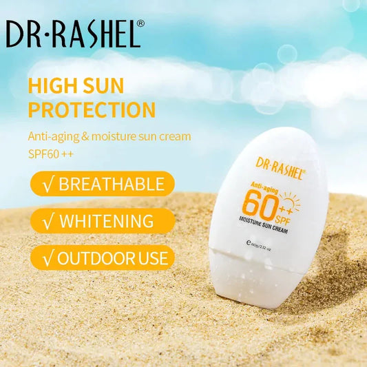 Dr. Rashel Anti-Aging Sun Protection Cream SPF 60++ | Brightening & Moisturizing Sunscreen for Face