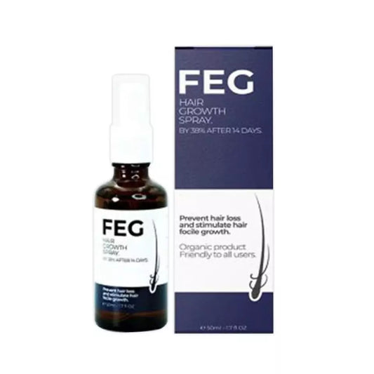 FEG Organic Anti-Hair Loss Hair Growth Oil 50ml | Thicker, Longer & Stronger Hair Treatment