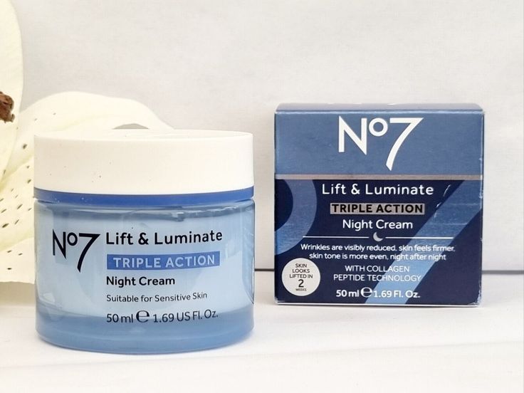 No7 Lift & Luminate Triple Action Night Cream 50ml | Anti-Aging & Firming Skincare