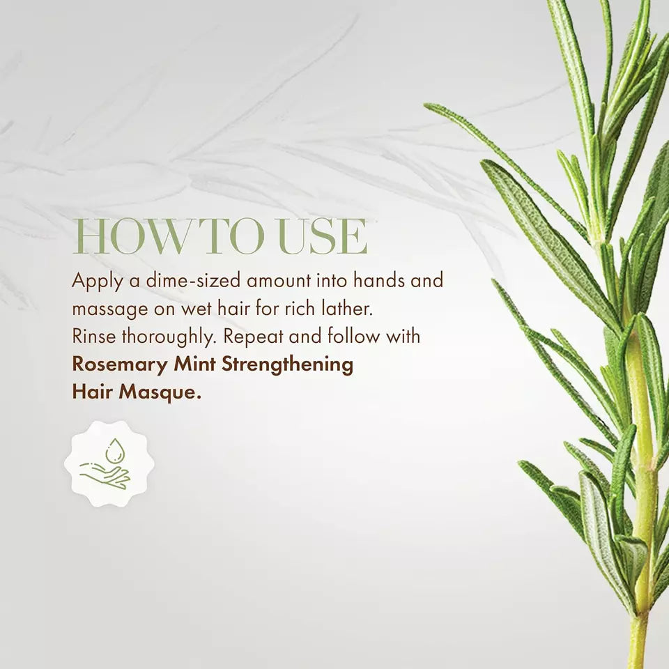 Rosemary Mint Strengthening Shampoo | Nourishing Hair Care for Growth & Repair